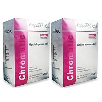 6/pk Hygedent Alginate, Reg/Fast Set, Dust Free, Mint Flavor 1lb Bag