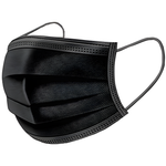 Load image into Gallery viewer, 3-Ply Black Disposable Face Mask, 50/Pk