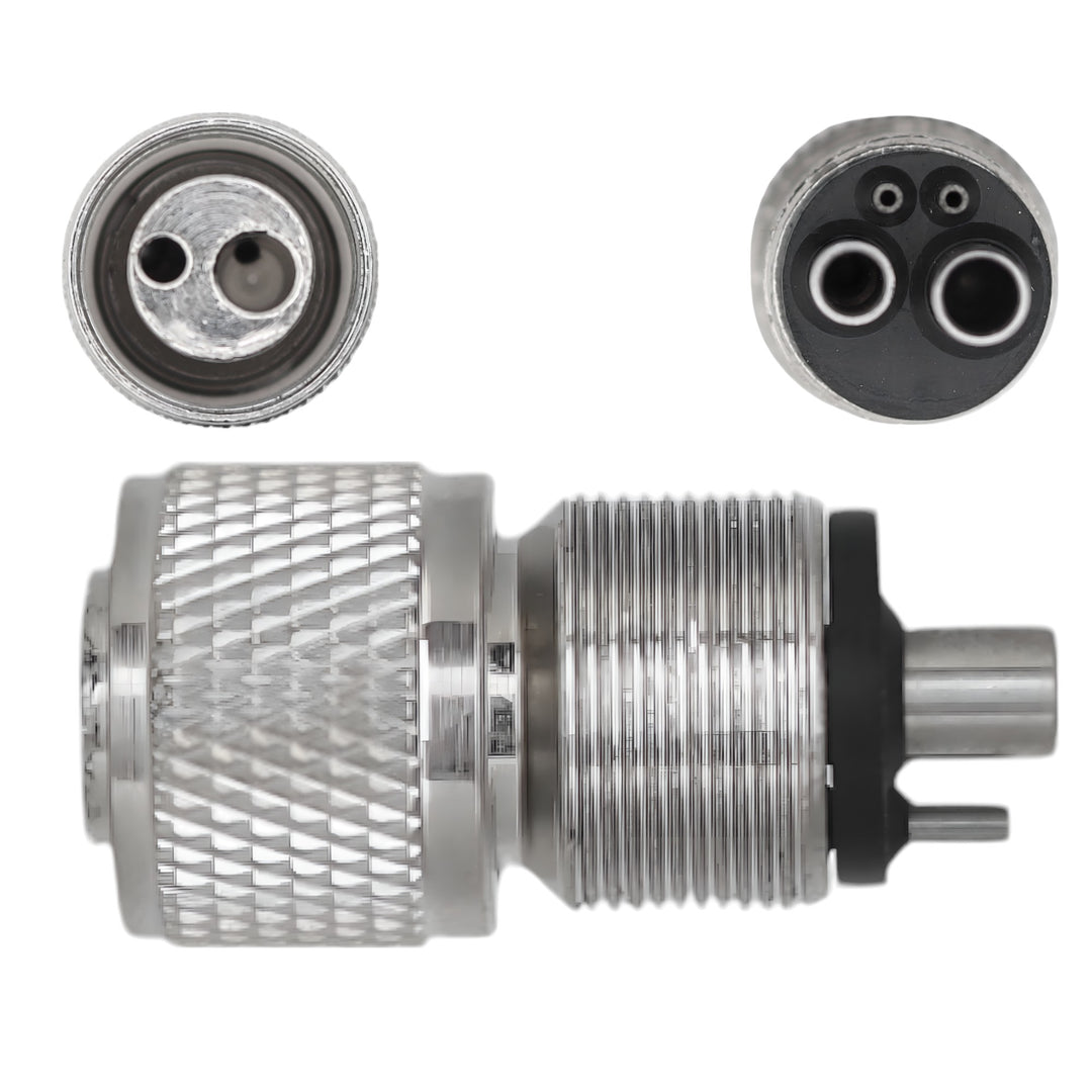 ValdentUSA Handpiece Tubing Adapter, 2 Hole to 4 Hole, 1/Pk. Connects a 2-Hole