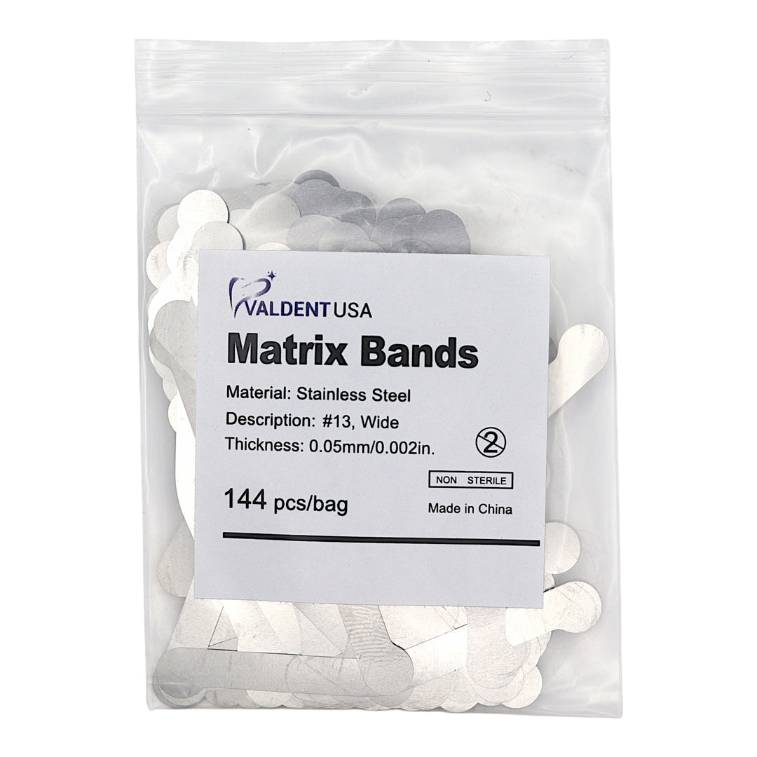 ValdentUSA Tofflemire Matrix Band, #1 Size, .002 Gauge, Stainless Steel, Package of 144 matrix