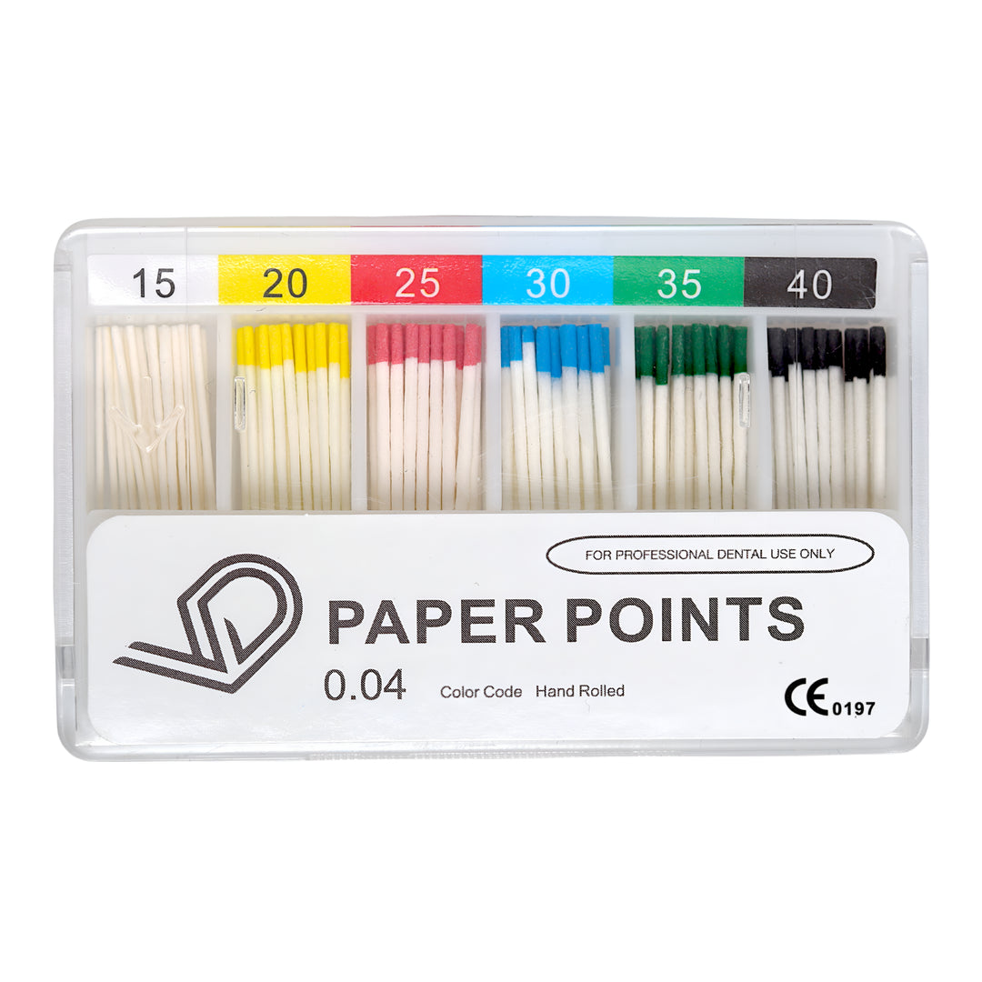 ValdentUSA Absorbent Paper Points - #15,#20,#25,#30,#35,#40, Taper size 0.04, 60/Box