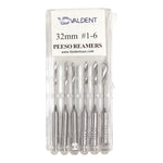 Load image into Gallery viewer, ValdentUSA #1 - #6 Peeso Reamer, 32mm Stainless Steel, Assorted, 6 per pack