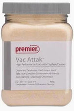 Load image into Gallery viewer, Vac Attak Evacuation System Cleaner, Contains an Organic Bleach Component, 800 gm Jar