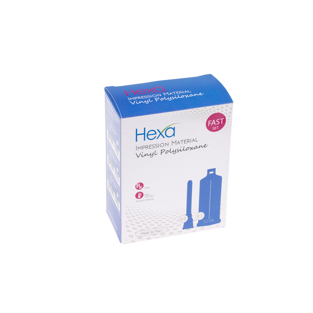 Hexa VPS Impression Material 50ml, Heavy Body, Fast Set, 4 Cartridges+No Tips , HS-4009