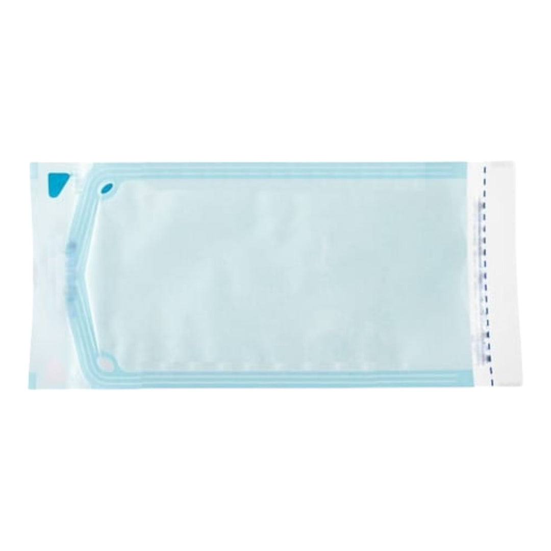 5.25" x 10" Self-Sealing Sterilization Pouch 200/Box. Paper/Blue