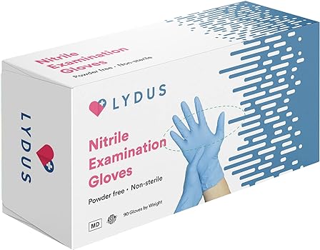 LYDUS NITRILE SIZE LARGE gloves - 100 count