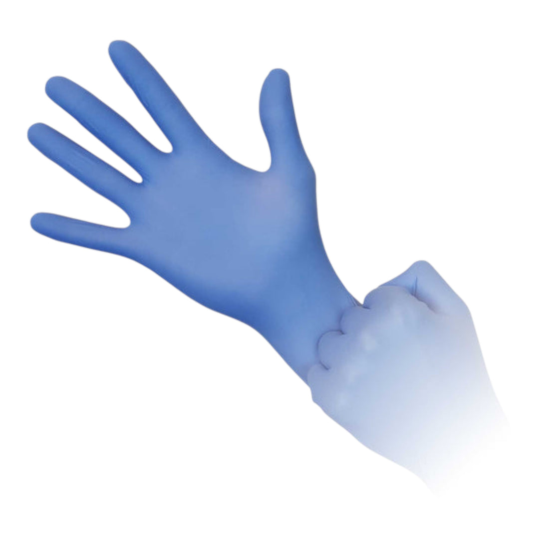 Aurelia Transform - Blue Nitrile 3.2 mil thickness Powder Free Examination Gloves, 200/box