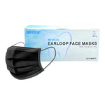 Load image into Gallery viewer, Britedent Earloop Face Masks, Black, ASTM Level 3
