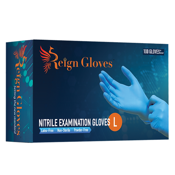 Copy of REIGN GLOVES SIZE Extra Large - BLUE - 100 count