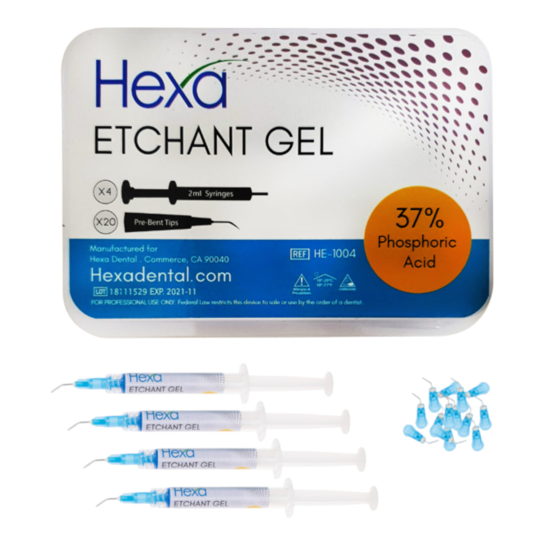 Hexa Etch Gel 37% , 2ml , 4 Syringes Blue, HE-1004