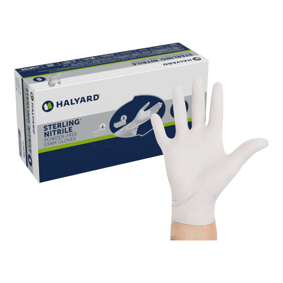 Halyard Sterling - Grey Nitrile Powder Free Examination Gloves, 200/box