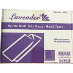 Load image into Gallery viewer, Lavender 1-Ply Multi-Fold Paper Towels 250 pc/pack, 16 pk/case
