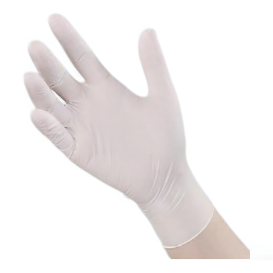 Shamrock  - White Latex 4 mil thickness Powder Free Examination Gloves, 100/box