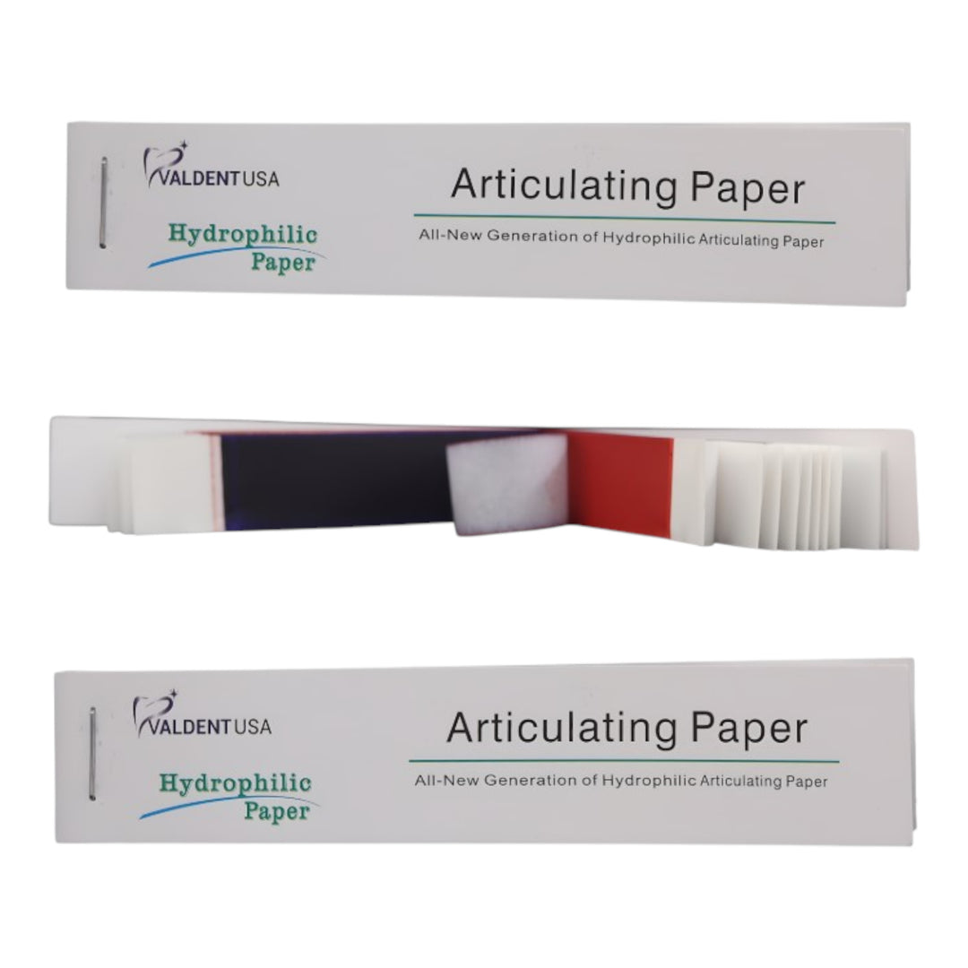 ValdentUSA Articulating Paper Blue / Red, 100 Micron, Box of 12 books
