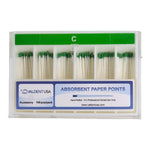 Load image into Gallery viewer, ValdentUSA Coarse Absorbent Paper Points, Green, Color Coded, 100 Per Box
