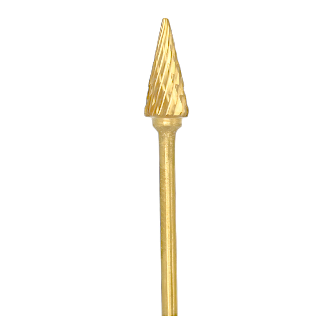 ValdentUSA #82T Gold Carbide Laboratory Bur, 1/Pk. Titanium Nitride Coated