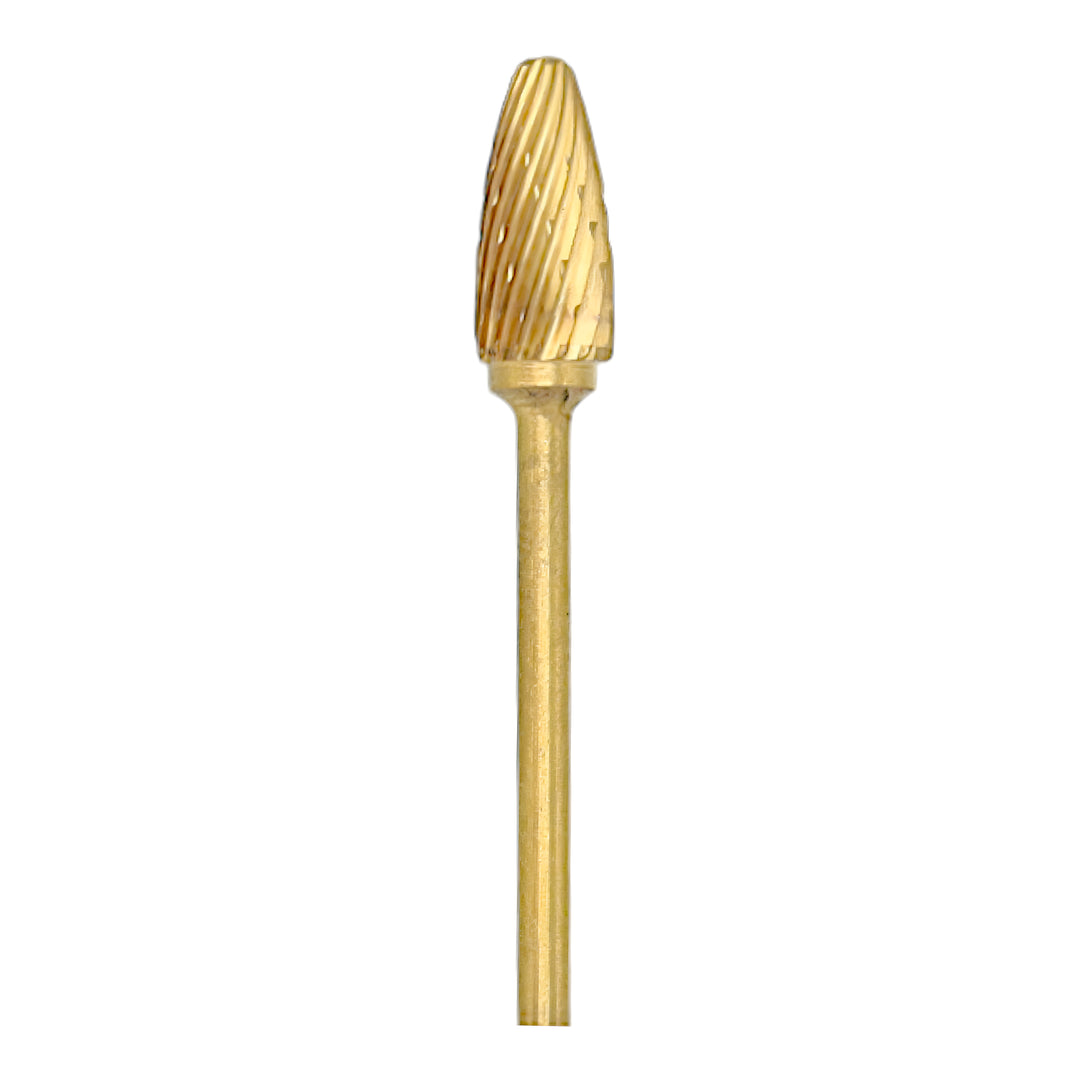 ValdentUSA #84T Gold Carbide Laboratory Bur, 1/Pk. Titanium Nitride Coated