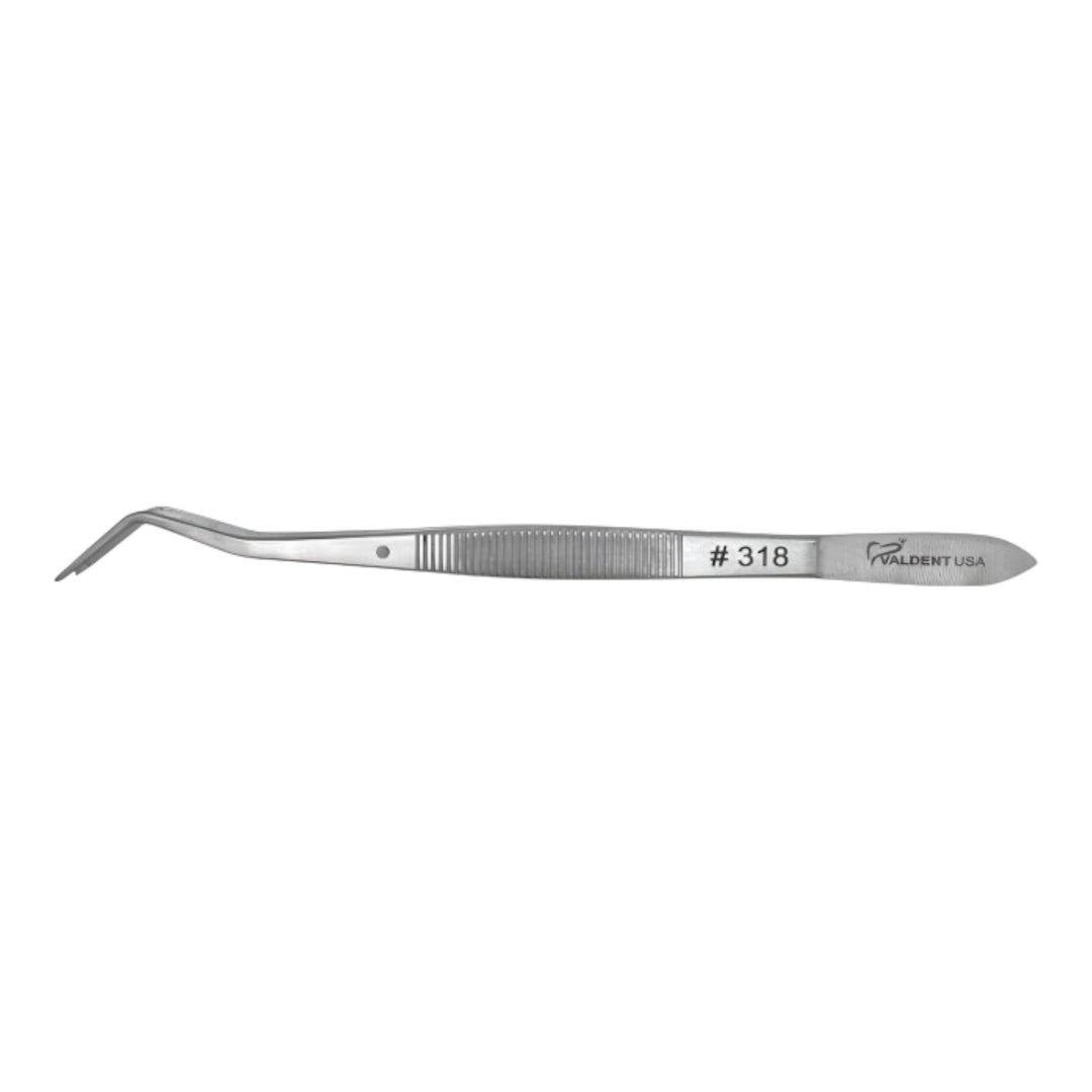 ValdentUSA #318 Meriam Cotton and Dressing Pliers with 6.25" Serrated Tips.  High carbon stainless steel