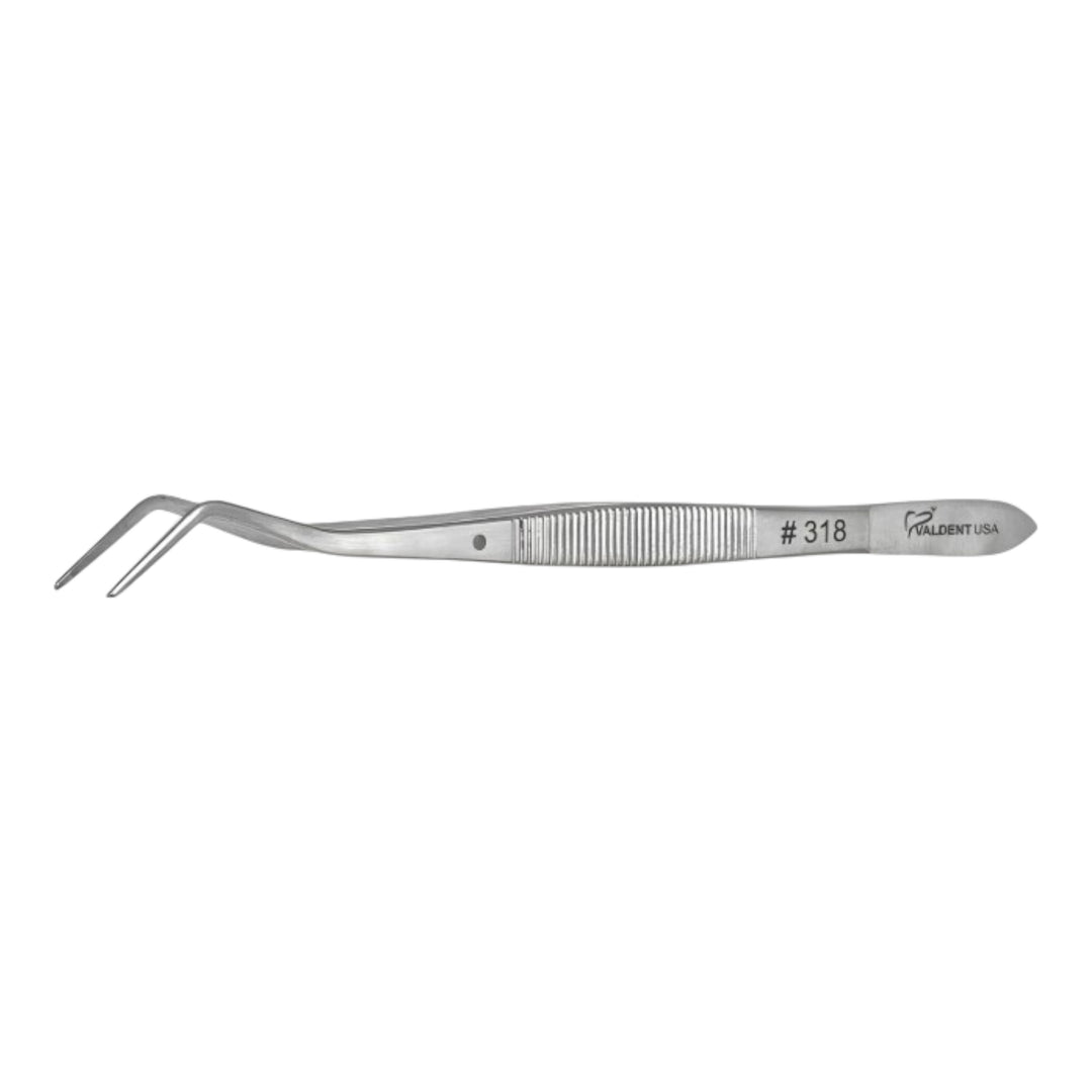 ValdentUSA #318 Meriam Cotton and Dressing Pliers with 6.25" Serrated Tips.  High carbon stainless steel