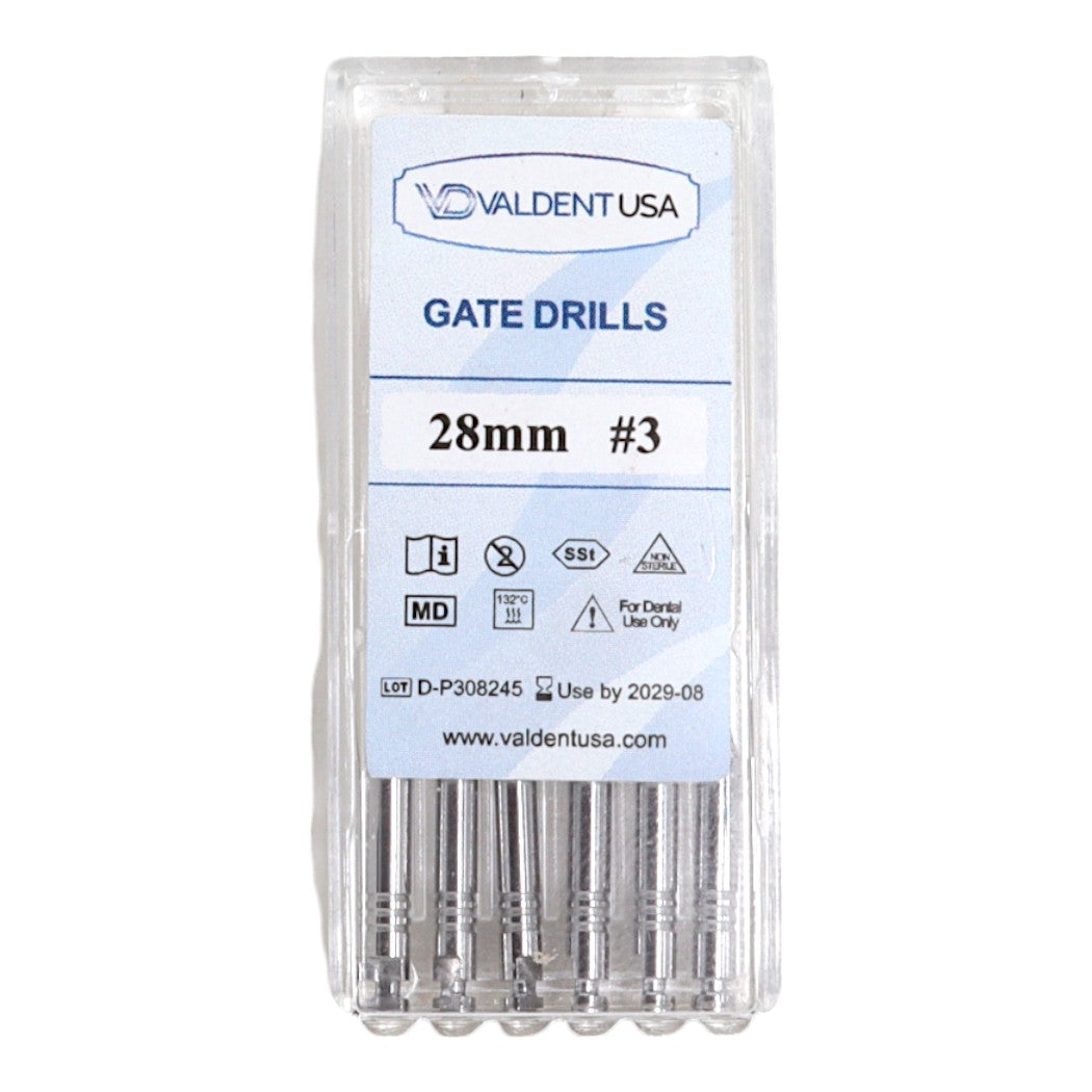 ValdentUSA #3, 28mm Gates Glidden Drill 6/Pk