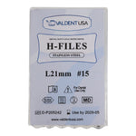 Load image into Gallery viewer, ValdentUSA #15, 21 mm Stainless Steel ISO Standard H-File, 6/Pk
