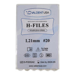 Load image into Gallery viewer, ValdentUSA #20, 21 mm Stainless Steel ISO Standard H-File, 6/Pk
