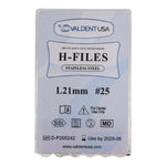 Load image into Gallery viewer, ValdentUSA #25, 21 mm Stainless Steel ISO Standard H-File, 6/Pk
