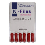 Load image into Gallery viewer, ValdentUSA #25, 21 mm Stainless Steel ISO Standard K-File, 6/Pk
