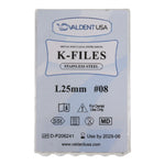 Load image into Gallery viewer, ValdentUSA #08, 25 mm Stainless Steel ISO Standard K-File, 6/Pk
