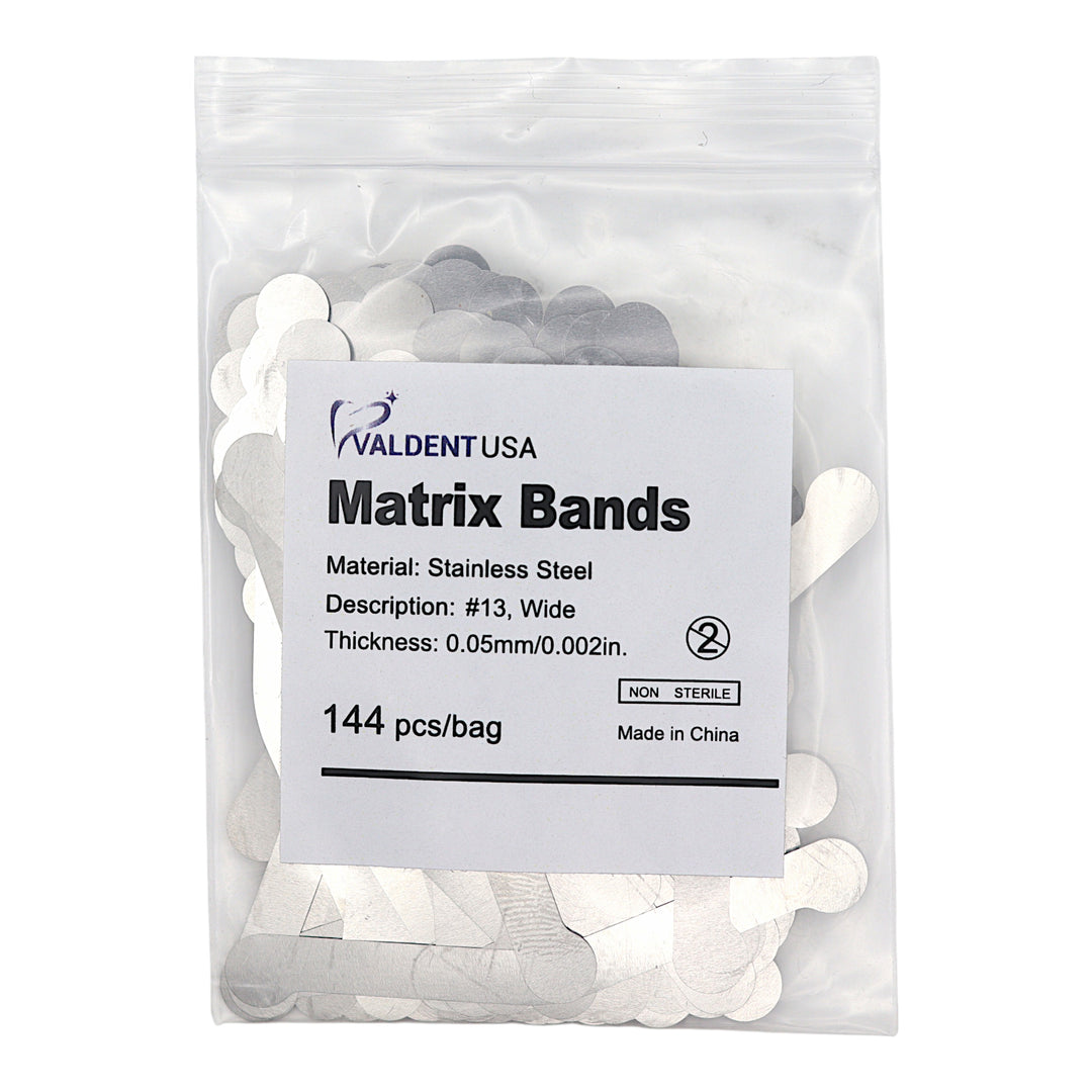 ValdentUSA Tofflemire Matrix Band, #1 Size, .002 Gauge, Stainless Steel, Package of 144 matrix

