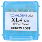 Load image into Gallery viewer, ValdentUSA Gold-Plated Screw Post Refill - L4, #4 Long 11.8mm, Package of 12
