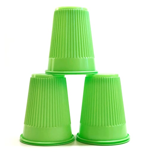 House Brand Green 5 oz. Plastic Cups, Case of 1000