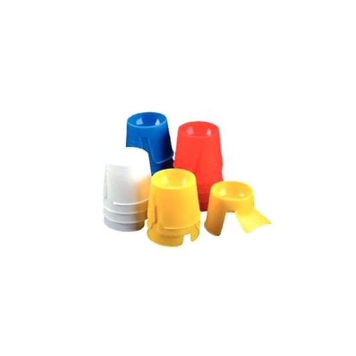 Dapdish Disposable Dappen Dishes, Assorted Colors: White, Blue, Yellow and Red