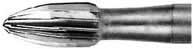 Beavers FG #7404 12 Blade Egg Shaped T&F Bur, Pack of 10 Burs