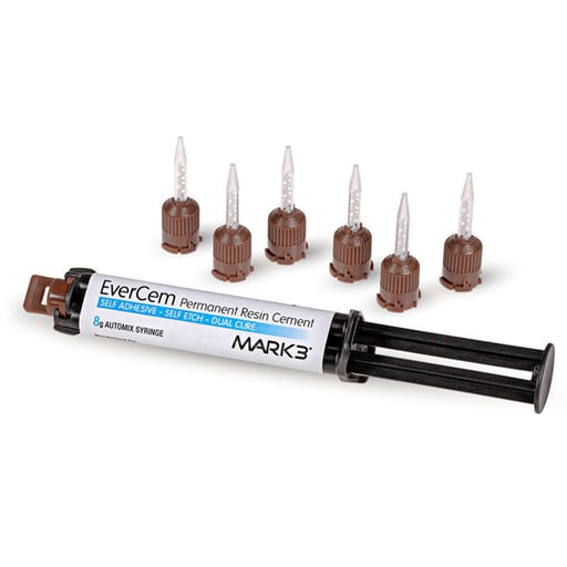 MARK3 EverCem Permanent Resin Cement 8g Syringe & Tips