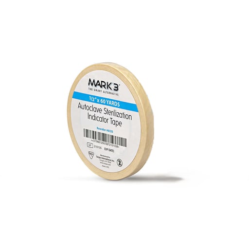 MARK3 Sterilization Indicator Tape, 1/2", 60 Yards, 1/Pk