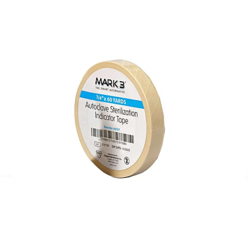 MARK3 Sterilization Indicator Tape, 3/4", 60 Yards, 1/Pk