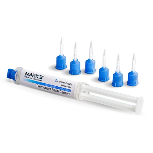 MARK3 Permanent Resin Cement, 7 ml Automix Syringe with 6 Tips