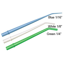 Defend 1/4" GREEN Surgical Aspirating Tips, Molded at 30 degree angle and fits