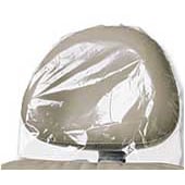 9.5" x 14.5" Clear Plastic Headrest Cover, box of 250 Covers