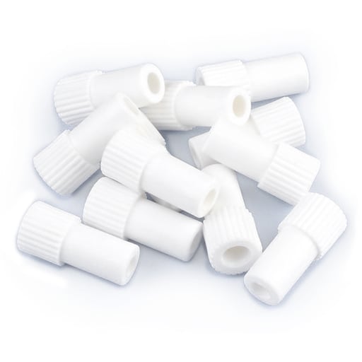 Plasdent Saliva Ejector Adapters 12/Bag. White plastic