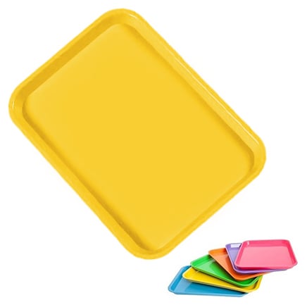 Set-up Tray Flat Size B (Ritter) - Neon Yellow, Plastic, 13 3/8" x 9 5/8" x 7/8".