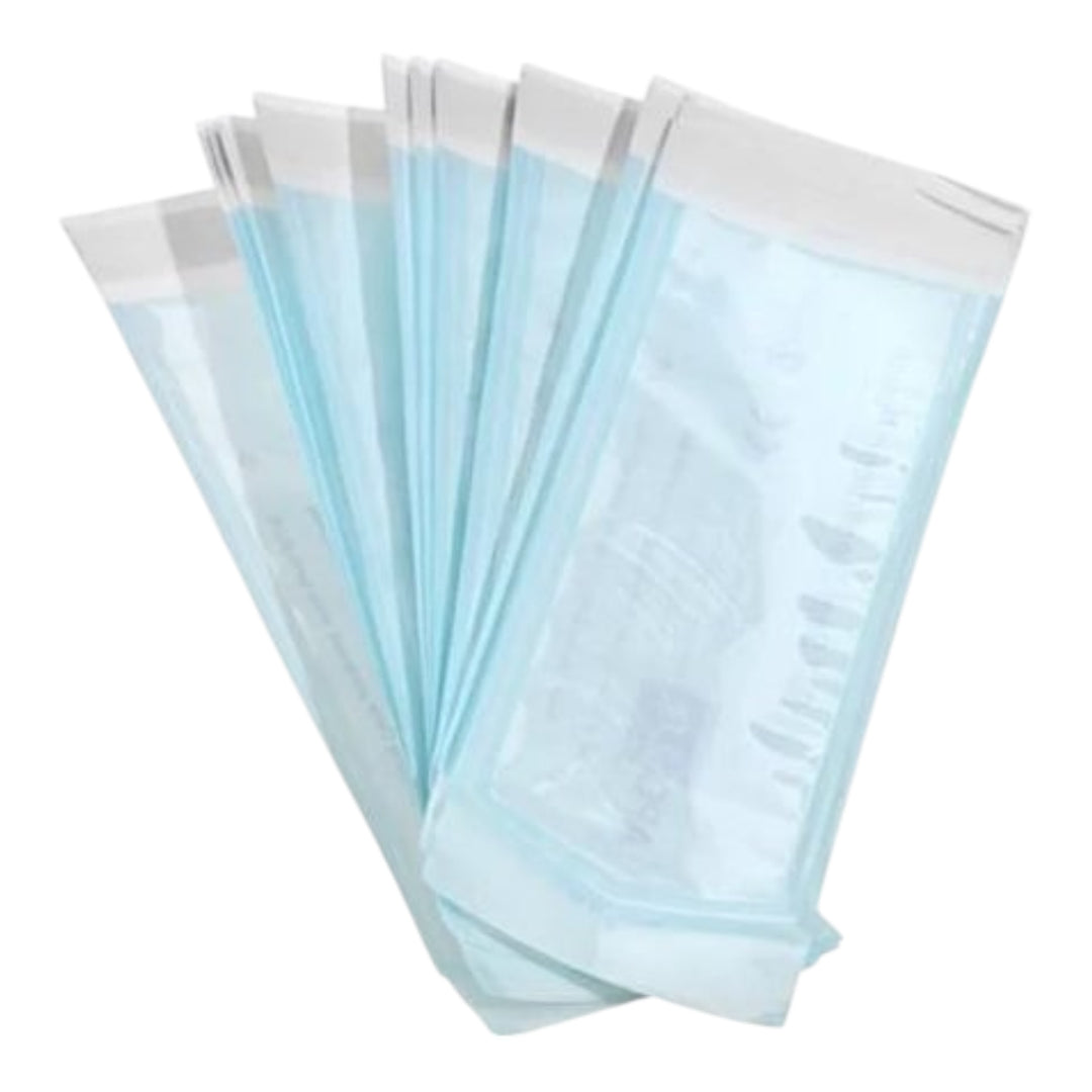 3.50" x 9" Self-Sealing Sterilization Pouch, Paper/Blue Film