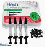 Load image into Gallery viewer, HEXA One Liner Light Cure Cavity Liner, 1.5gr Syringe (4/Pack) + 20 Pre-Bent Tips
