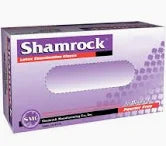 Shamrock Latex exam white Medium glove 4mil mil 100ct