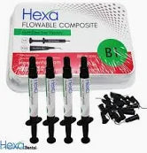 HEXA One Liner Light Cure Cavity Liner, 1.5gr Syringe (4/Pack) + 20 Pre-Bent Tips