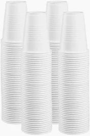 white 5 oz. Plastic Cups 1000/Cs