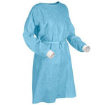 Load image into Gallery viewer, Isolation Gown with Knit Cuff - Blue, one size fits all. 50/pk
